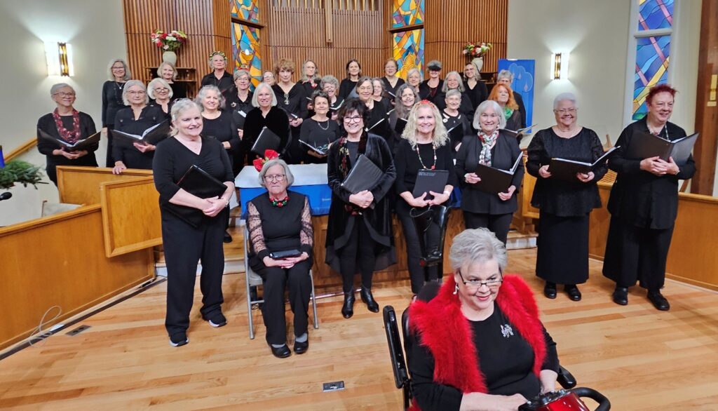 The chorus singing at a previous Holiday Tapestry concert.